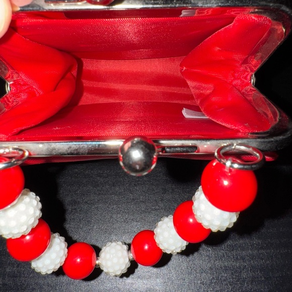 Minnie Mouse Polka Dot And Bow Disney World Parks Kids Purse Beaded Handle - Picture 6 of 8